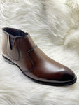 Leather upper with rubber sole