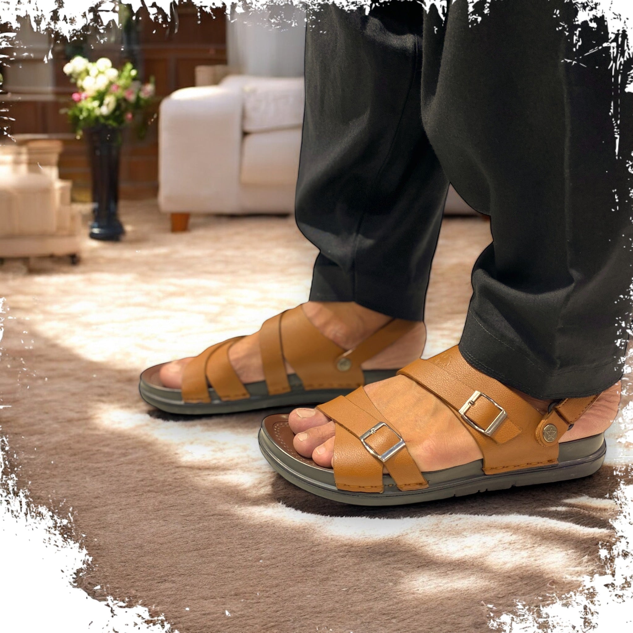 Leather Sandle for Men Ms-1694